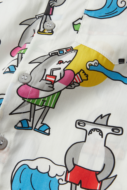 Kids Cotton Sharks Shirt